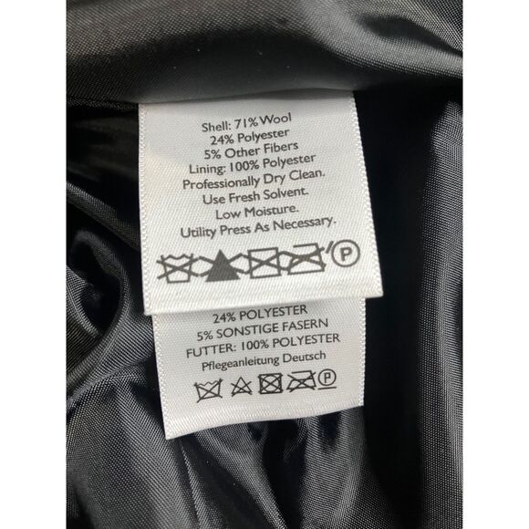 Eddie Bauer Women's Wool Blazer Herringbone Pinstripe Brown 16 - Picture 5 of 7